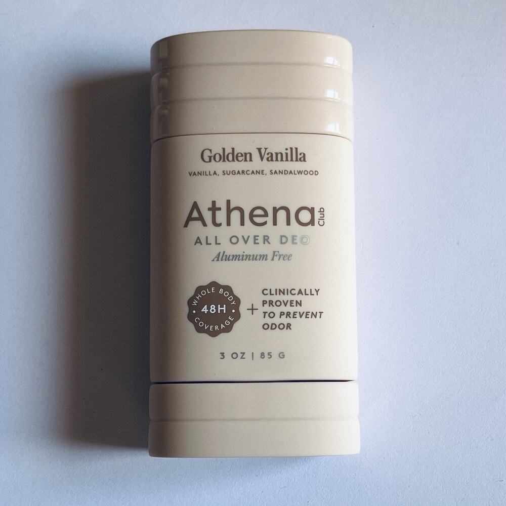 Athena Club All Over Deodorant Golden Vanilla Sugarcane Sandalwood 3oz